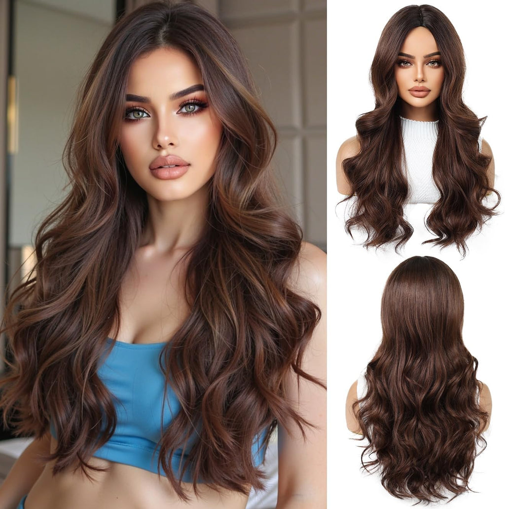 Synthetic Wig – Long Curly, Heat Resistant for Daily Wear, Parties, and Cosplay