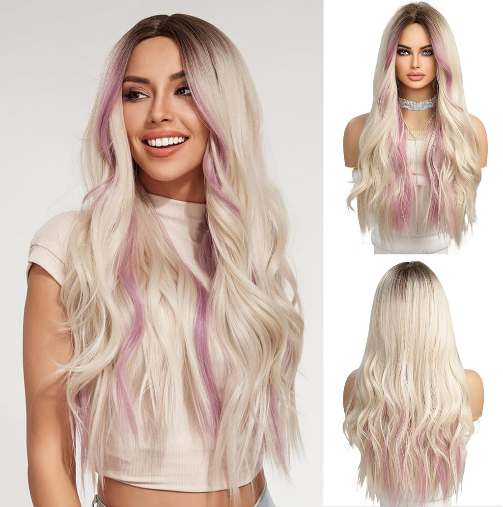 Synthetic Wig – Long Curly, Heat Resistant for Daily Wear, Parties, and Cosplay