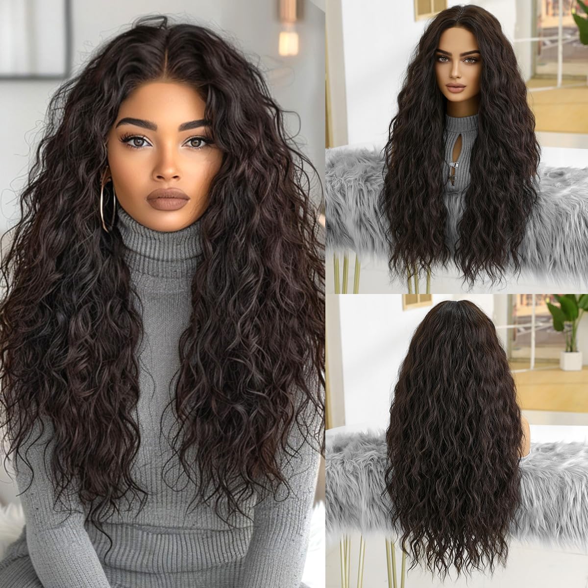 Synthetic Wig – Long Curly, Heat Resistant for Daily Wear, Parties, and Cosplay