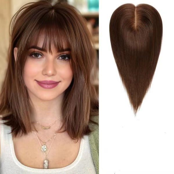 Hair Topper F01 6.5×7" Myanmar & Ukrainian Human Hair [SHIPS IN 1 TO 2 WEEKS]