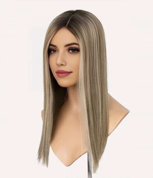 Hair Topper F03 8.5×9" Myanmar & Ukrainian Human Hair [SHIPS IN 1 TO 2 WEEKS]